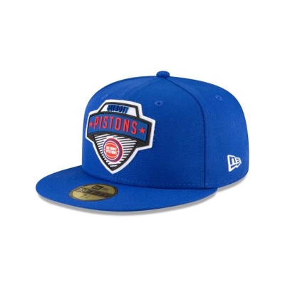 Blue Detroit Pistons Hat - New Era NBA Tip Off Edition 59FIFTY Fitted Caps USA5163287